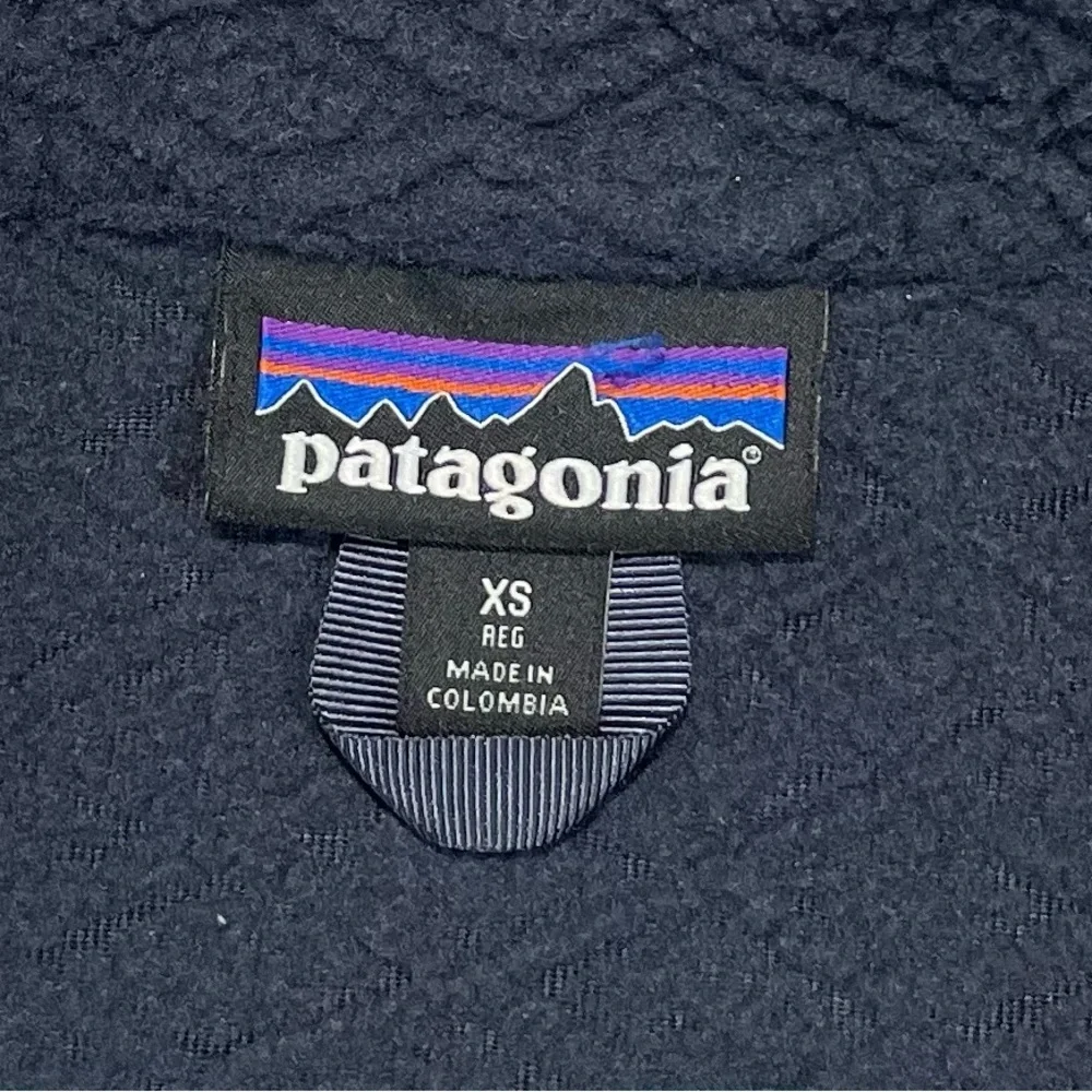Patagonia Diamond Capra Fleece Jacket - Smolder Blue/Grey - Womens XS